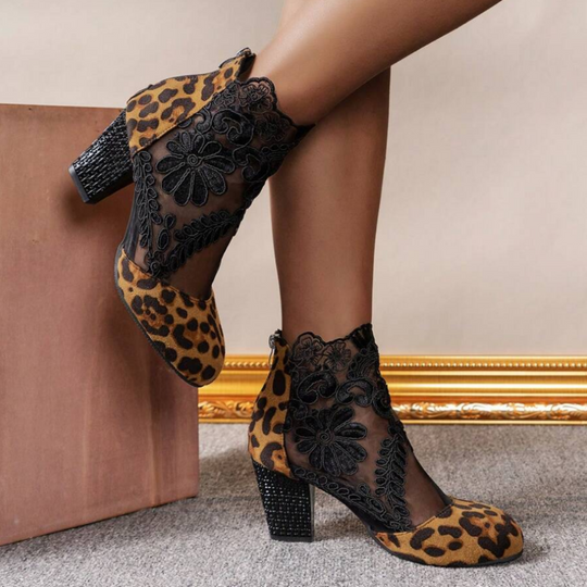 Bestickte High-Heel-Stiefel - Trendy Footwear
