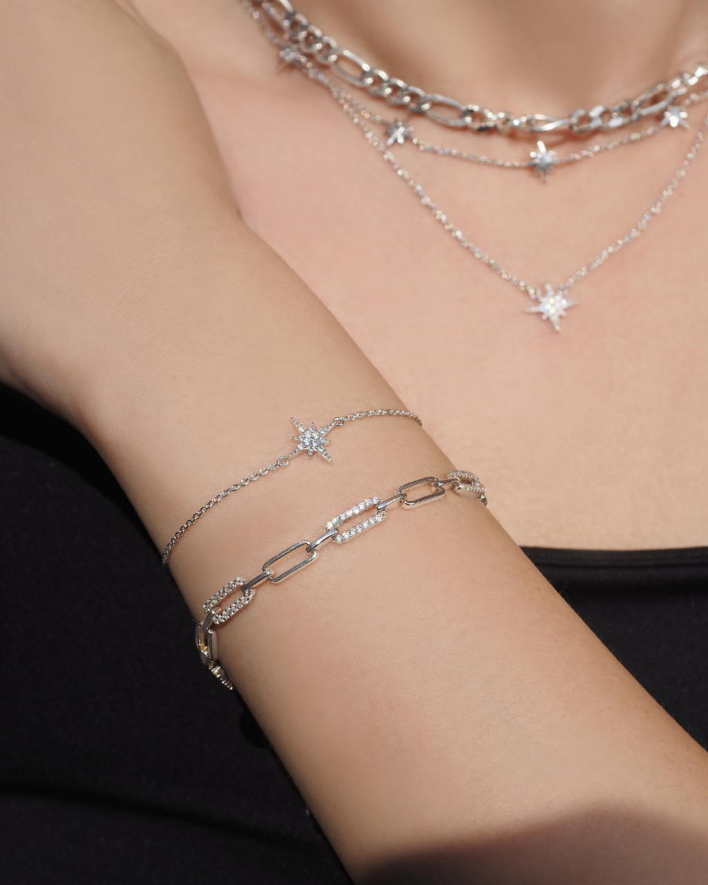 Himmlisches Starburst Kristall S925 Charm Armband | Shop Nory