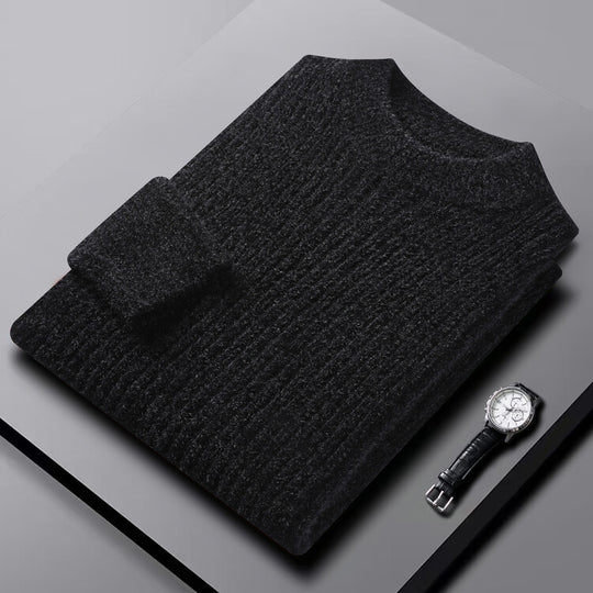 Herren-Chenille-Pullover mit hohem Kragen