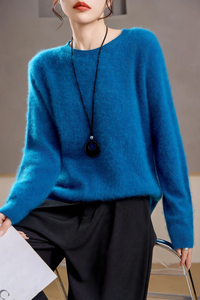 Blau Rundhals