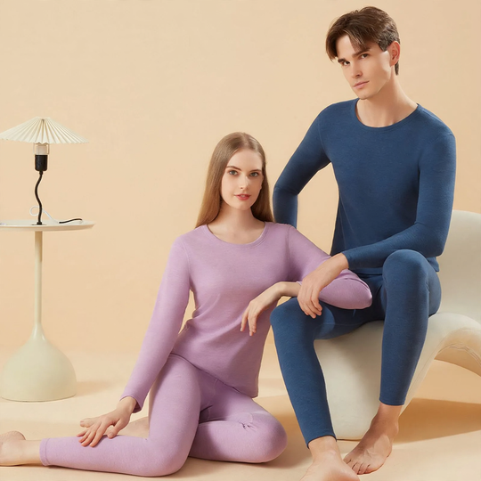 Thermounterwäsche-Set für Damen und Herren, gefüttert