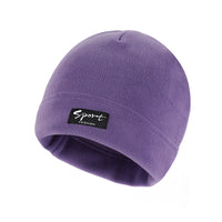 Violett Fleece-Wärmemütze