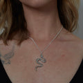 Silver Gothic Python Charm Necklace | Shop Nory
