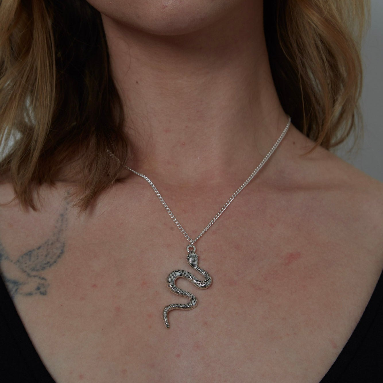 Silver Gothic Python Charm Necklace | Shop Nory