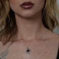 Silver Sacred Flaming Red Heart Charm Necklace | Shop Nory