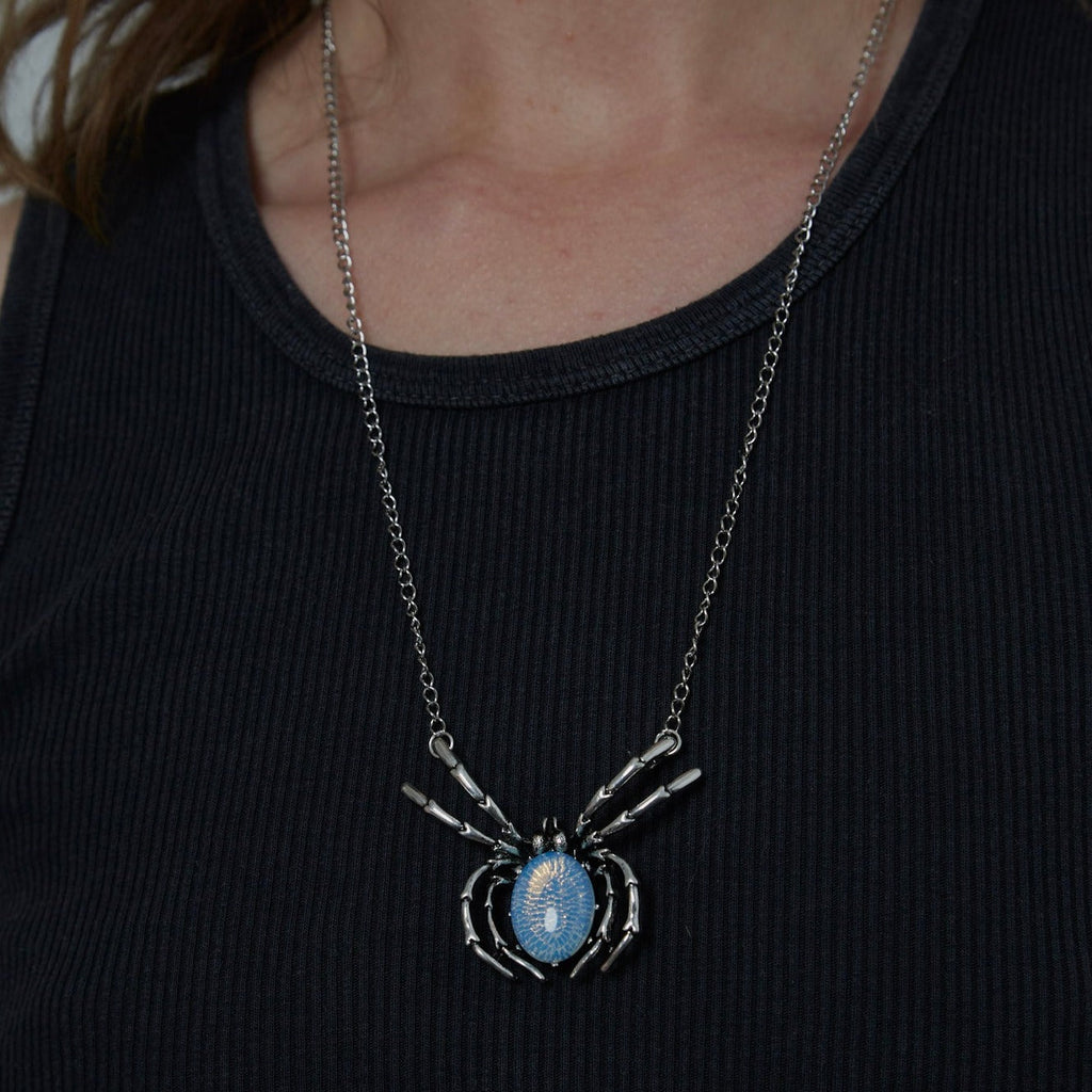 Silber Opal Spinnen Anhänger Halskette | Shop Nory