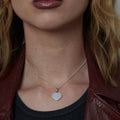 Silber Opal Herz Anhänger Halskette | Shop Nory
