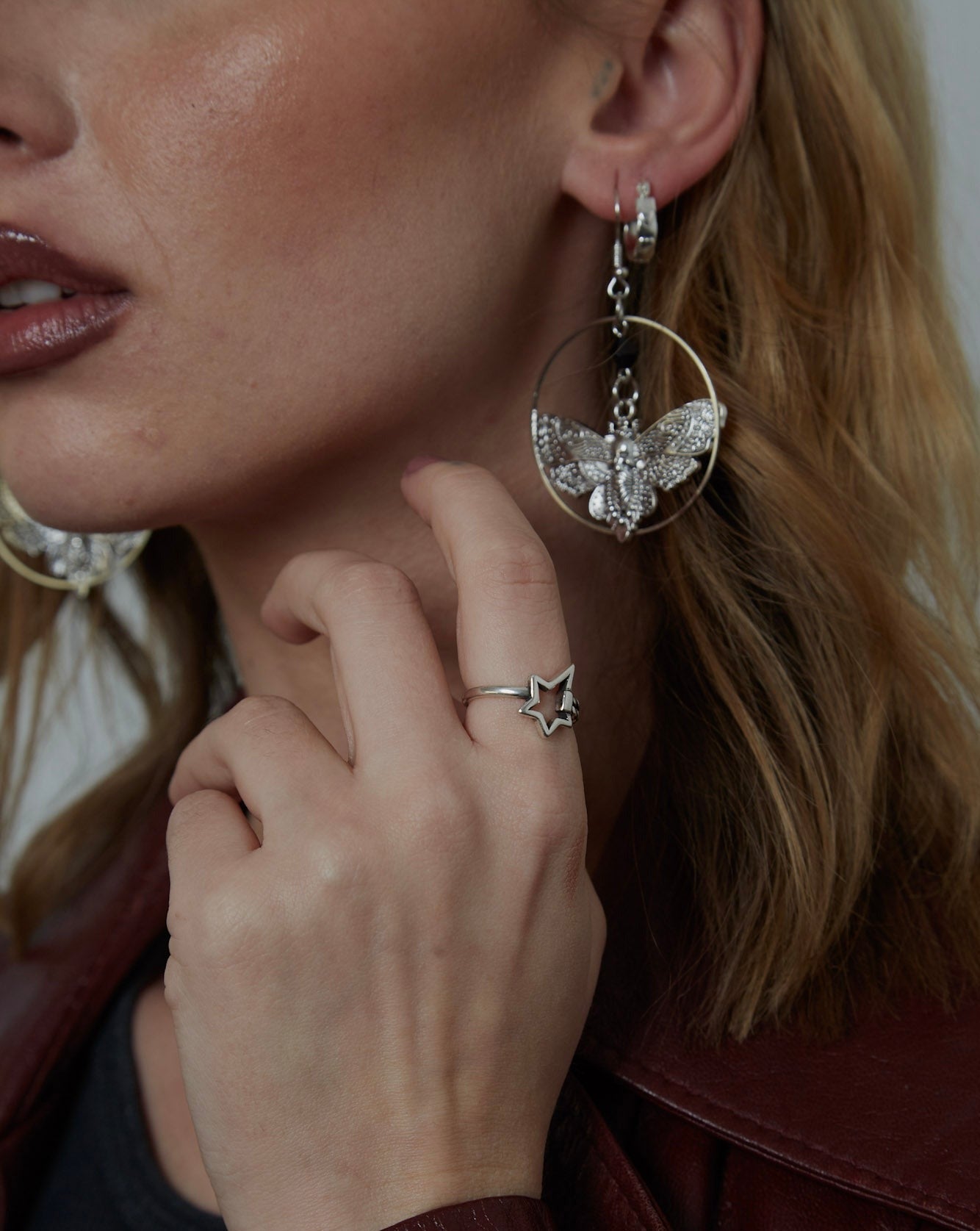 Sterling Silber Texturierter Sternring | Shop Nory