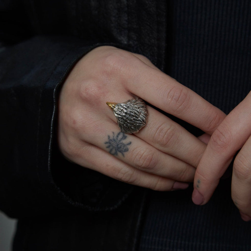 Sterling Silver Gothic Eagle Ring | Shop Nory