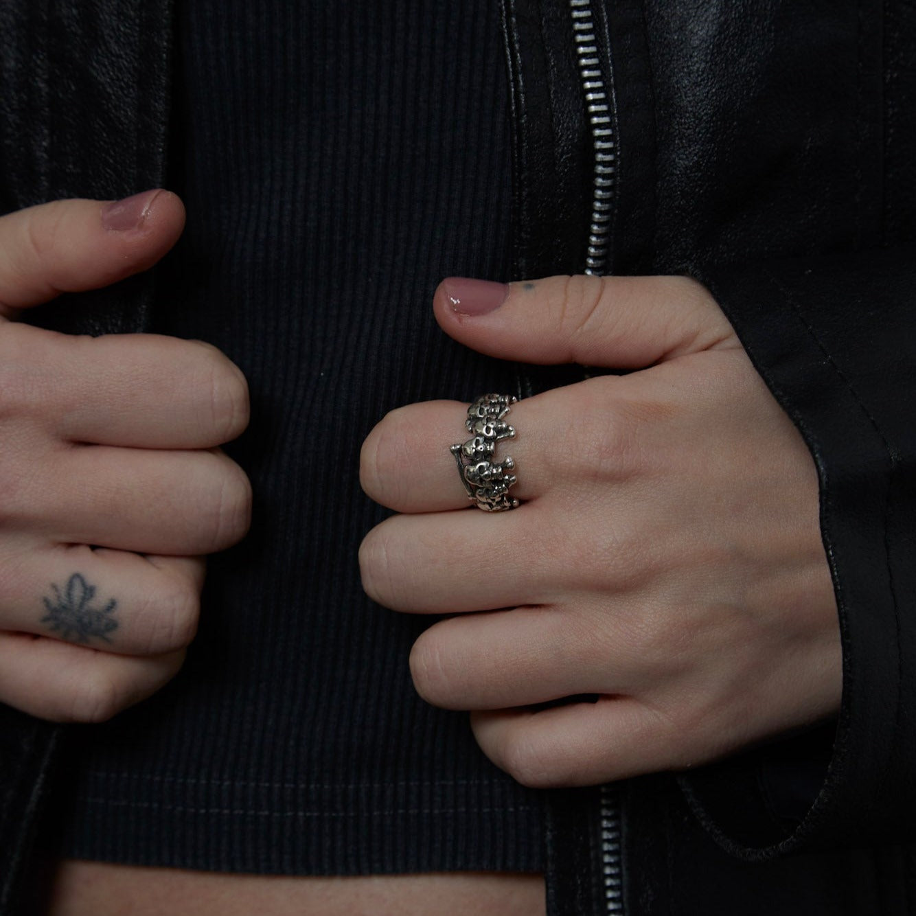 Sterling Silver Gothic Skull Ring | Shop Nory