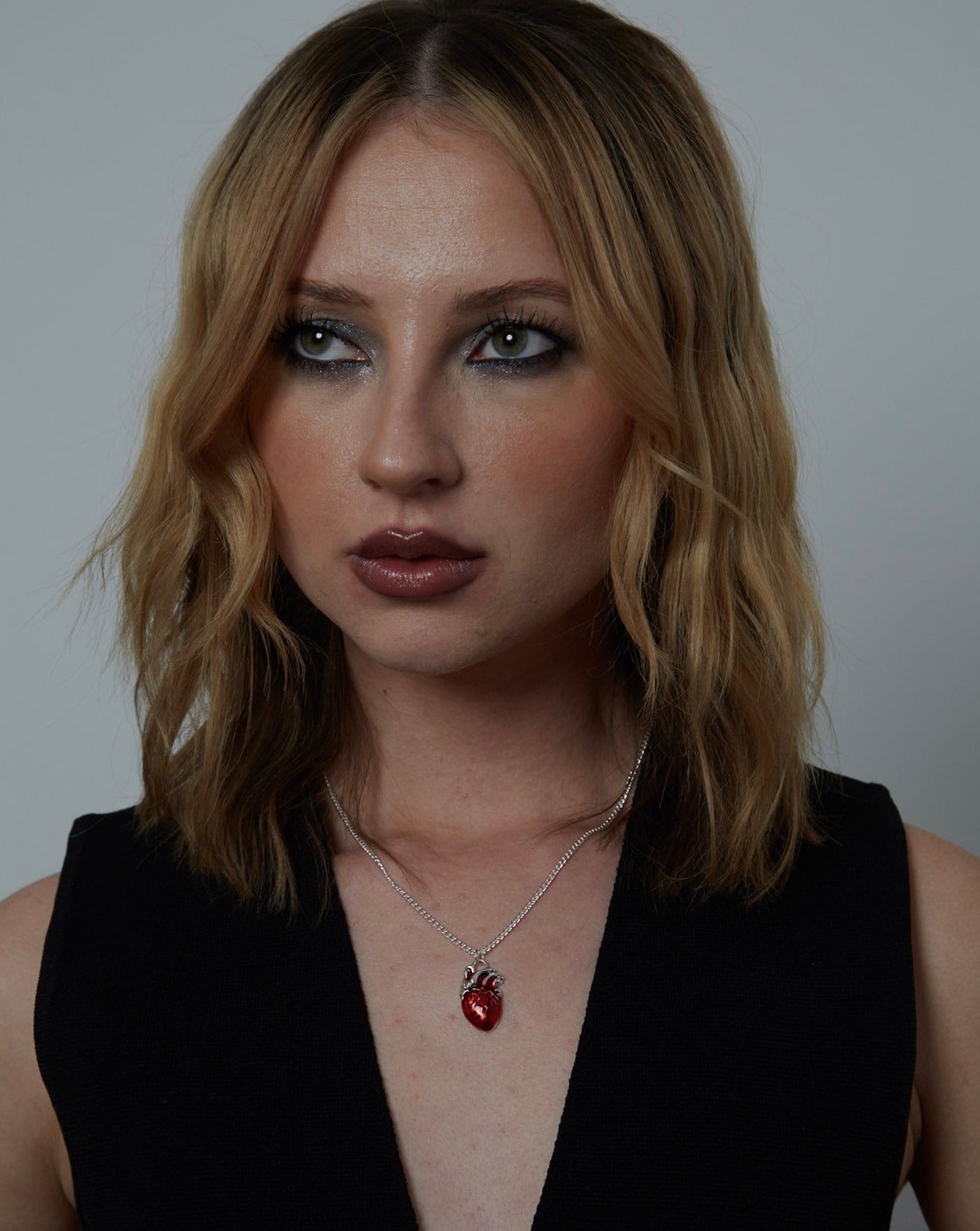 Silver and Red Heart Charm Necklace | Shop Nory