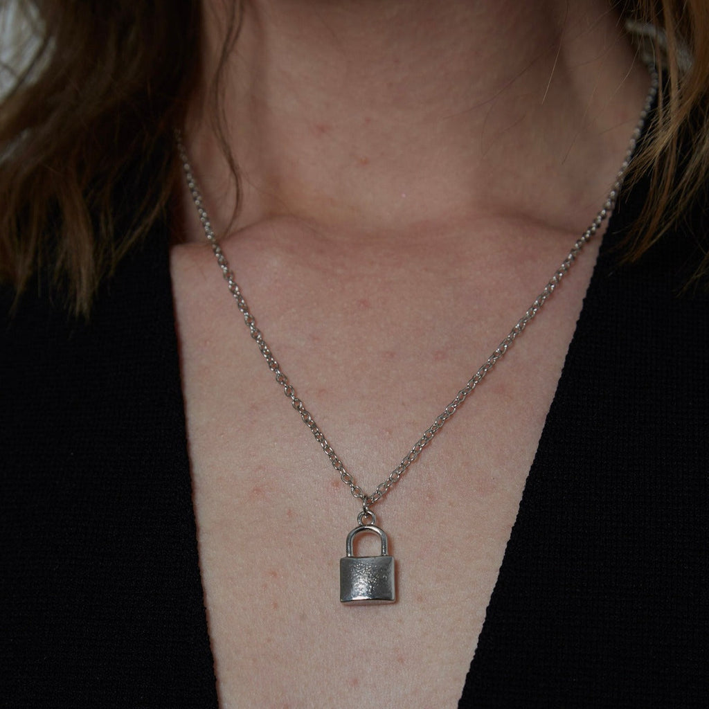 Silber Schloss Halskette | Shop Nory