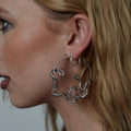 Silver Gothic Snake Hoop Earrings | Shop Nory