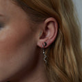 Sterling Silver Snake Drop Charm Earrings | Shop Nory