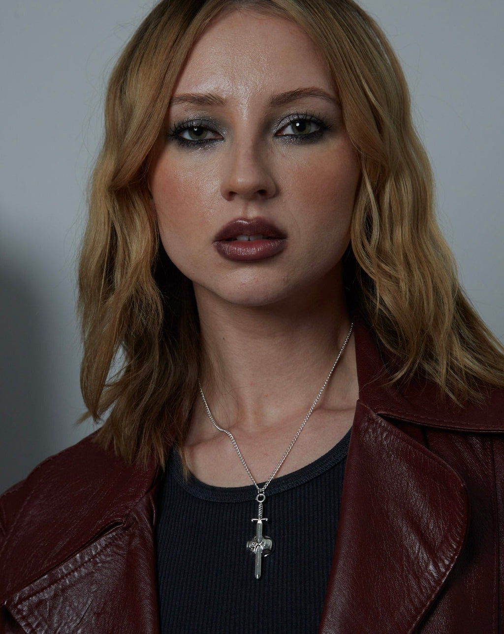 Silver Sword and Skull Charm Necklace | Shop Nory
