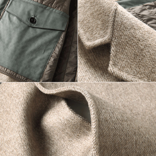 Herren ultraleichte Stepp-Innenjacke ohne Kragen mit vertikaler Steppung Shop Nory