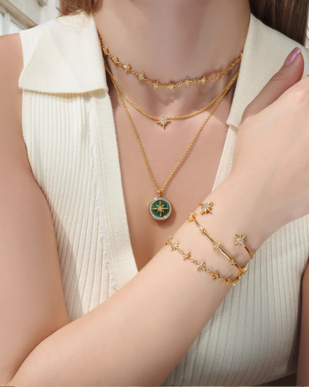 Star Within You Nova Kristall Gold Kettenarmband | Shop Nory