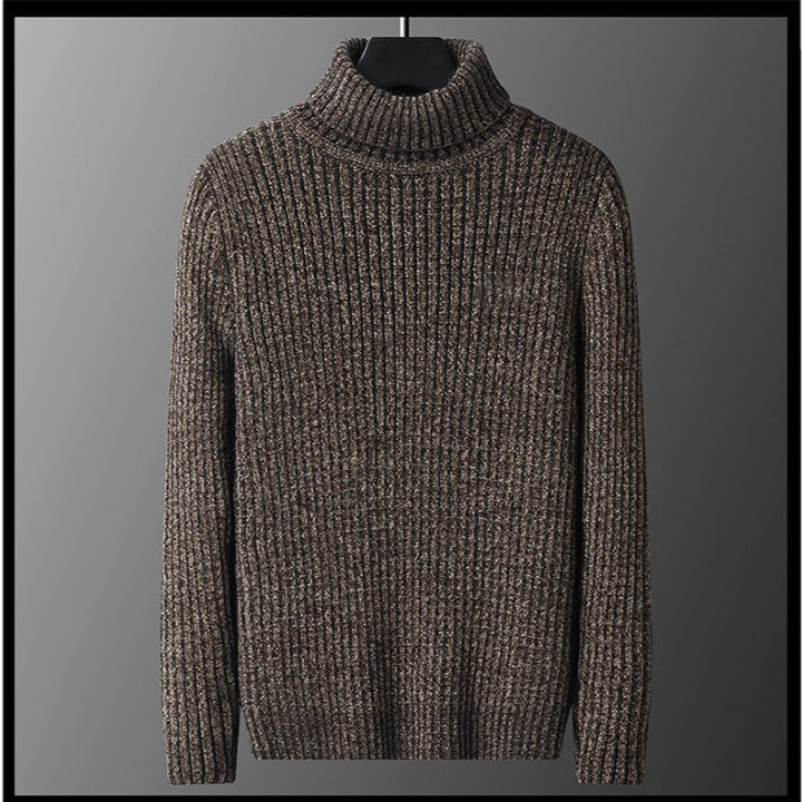 Herren-Winterpullover, gefüttert, mit Rollkragen
