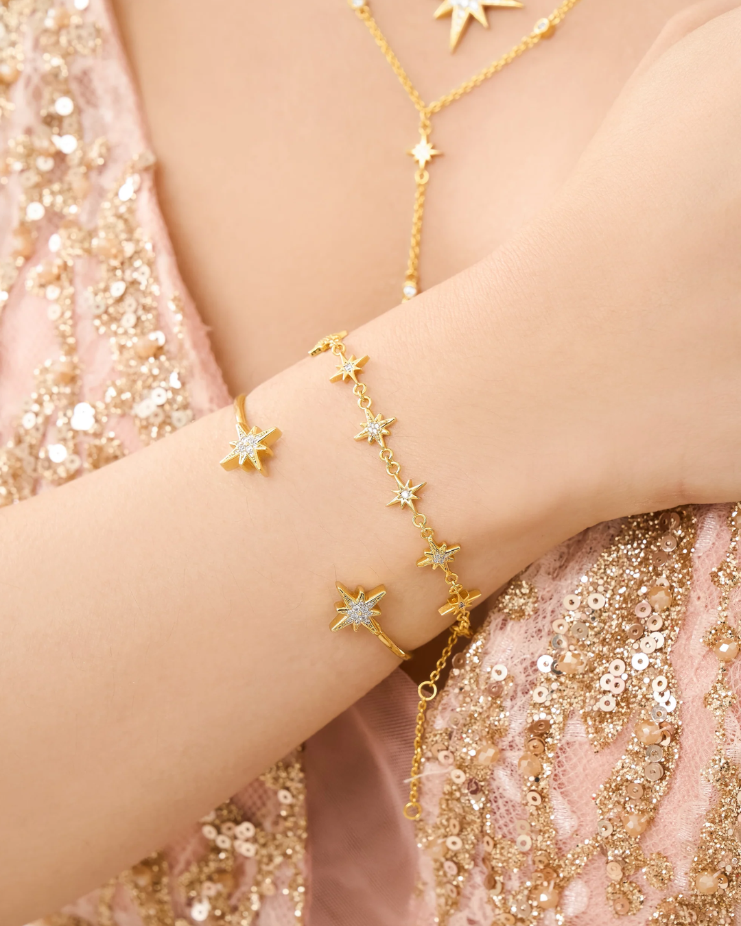 Star Within You Nova Kristall Gold Kettenarmband | Shop Nory