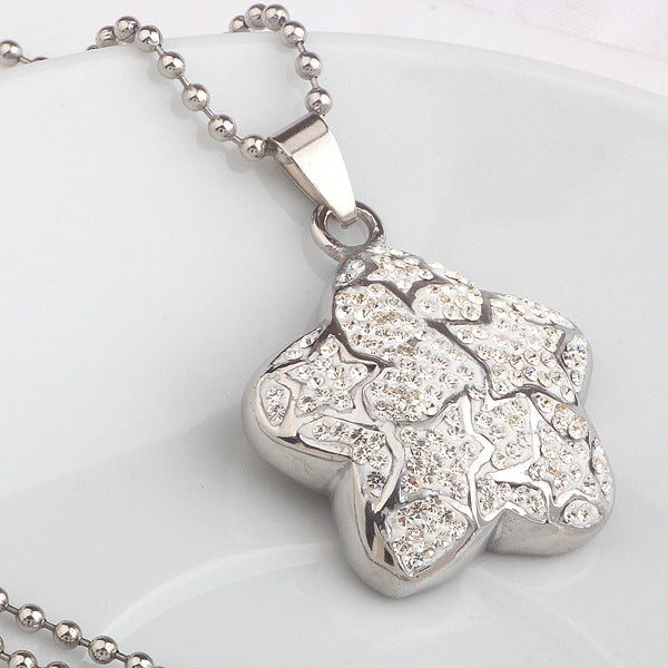 Damen Halskette mit glitzerndem Sternanhänger aus hochwertigem Edelstahl Shop Nory