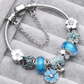Pfirsichblüten Charme Armband