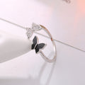 Damen eleganter Schmetterlingsring mit Diamantakzenten Shop Nory
