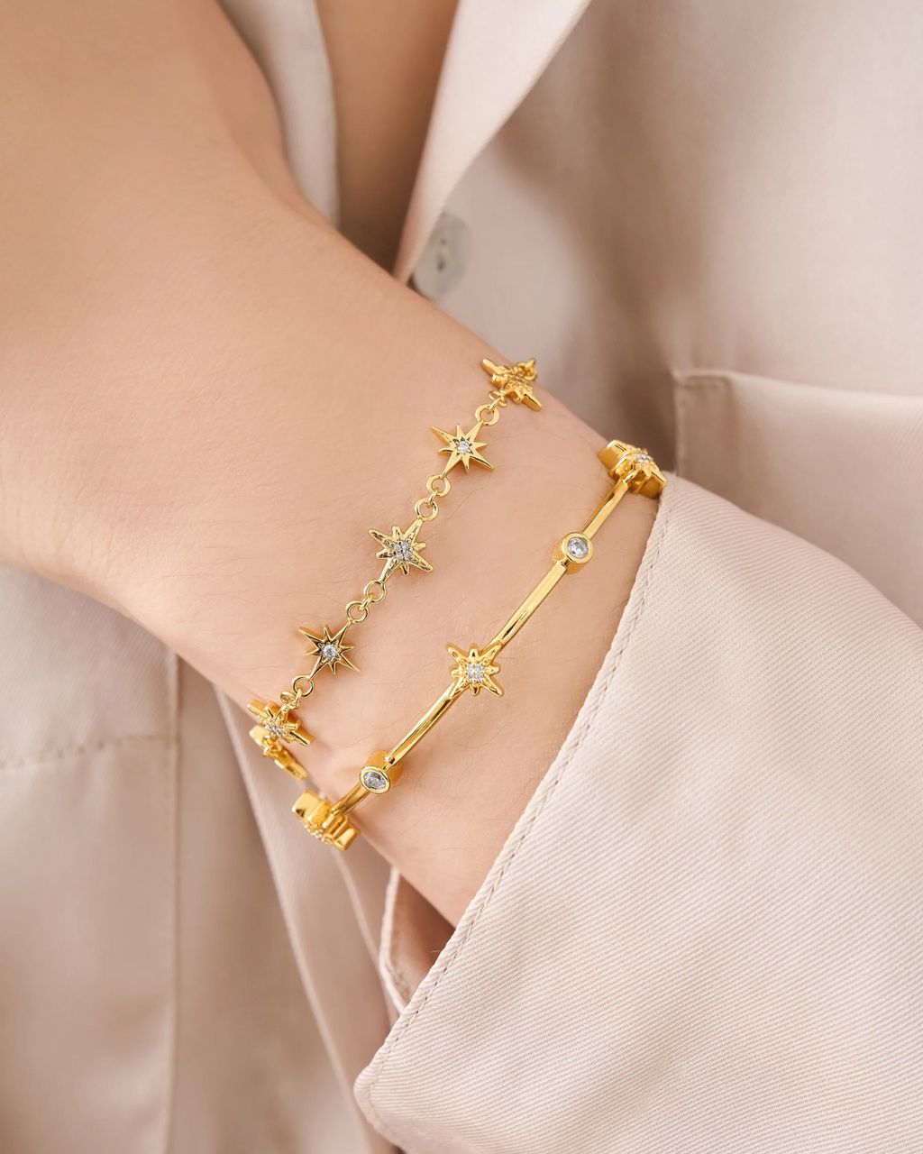 Star Within You Nova Kristall Gold Kettenarmband | Shop Nory
