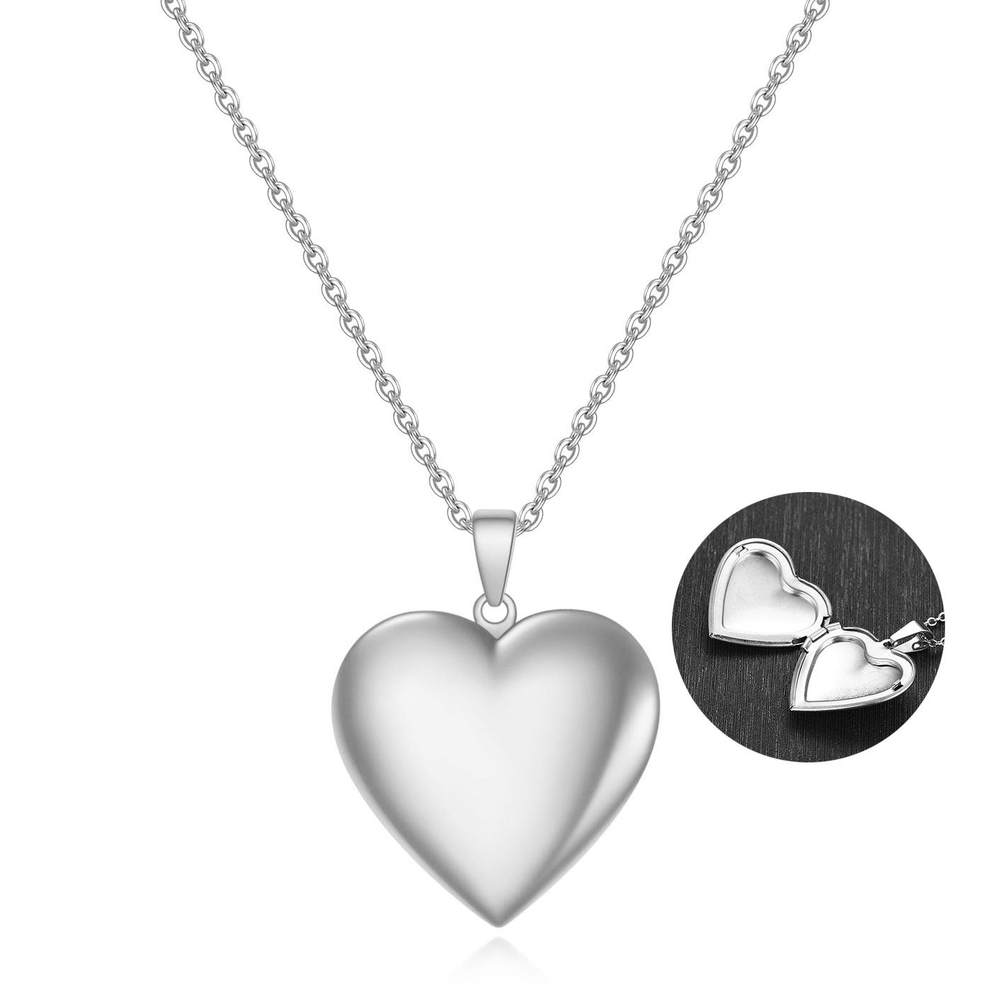 Damen Halskette mit herzförmigem Anhänger aus hochwertigem Edelstahl Shop Nory