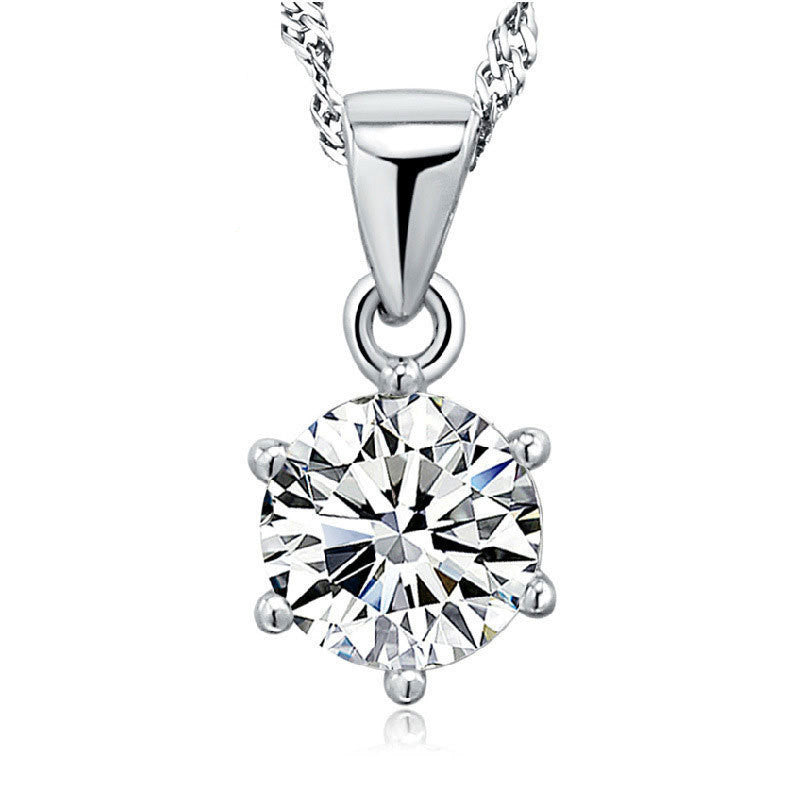 Damen Halskette mit funkelndem Zirkonia-Anhänger und hochwertigem Silberdesign Shop Nory