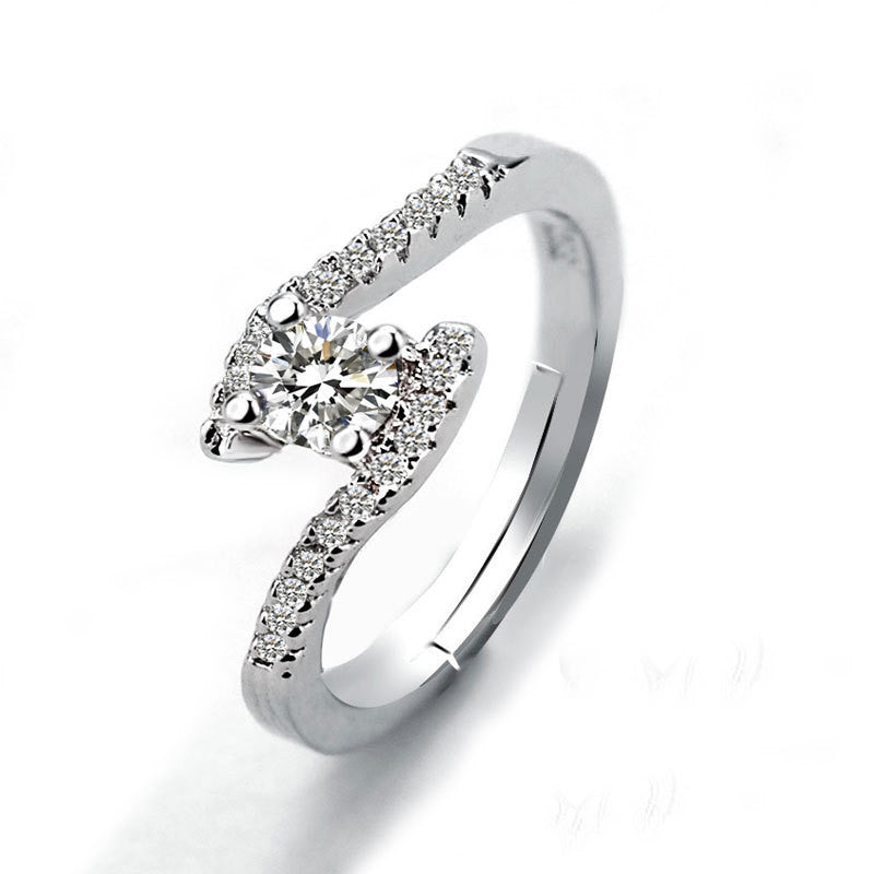 Damen Zart funkelnder Verlobungsring mit kunstvollem Design und hochwertigem Zirkonia Shop Nory