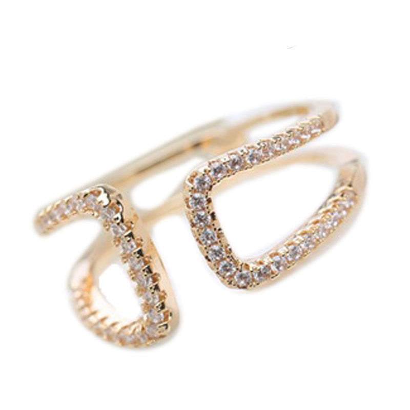 Damen Offener Ring mit kunstvollem Design und funkelnden Akzenten Shop Nory