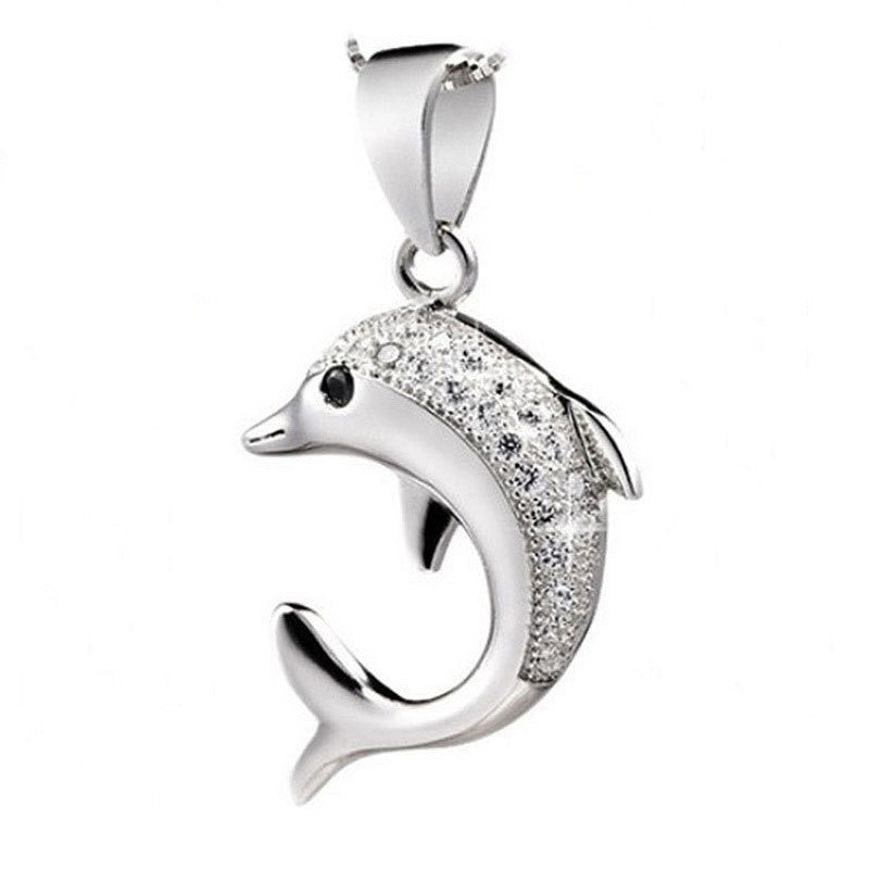Damen Anhänger aus verschönertem Edelstahl im Delfin-Design Shop Nory