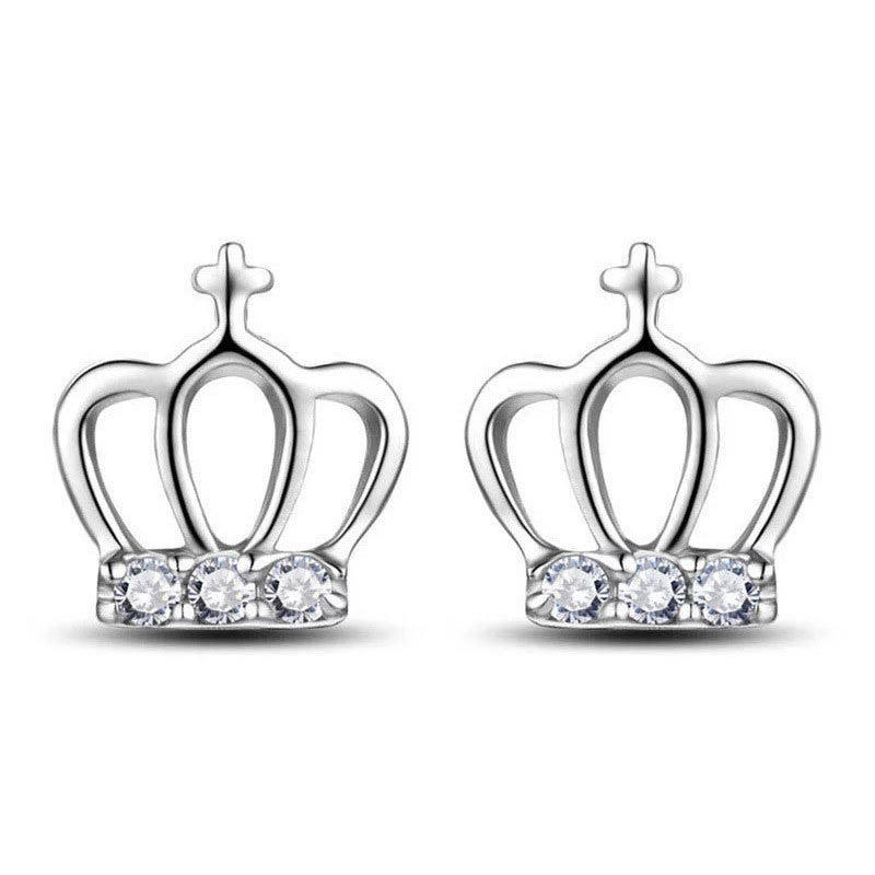 Damen Ohrringe im Kronen-Design mit funkelnden Zirkonia Shop Nory