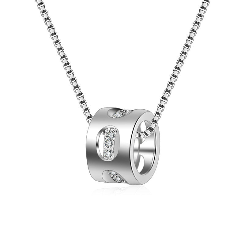 Damen Halskette mit modernem Anhänger aus hochwertigem Edelstahl und funkelnden Zirkonia-Elementen Shop Nory