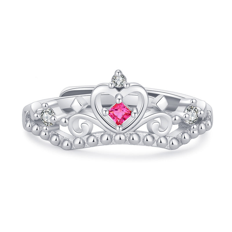 Damenring im Krönchen-Stil mit herzförmigem Zirkonia-Besatz Shop Nory