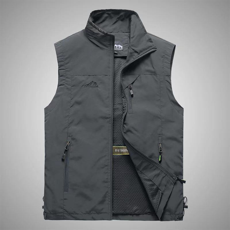 Herren Softshell-Outdoorweste mit atmungsaktivem Meshfutter, Reißverschlusstaschen und Stehkragen Shop Nory