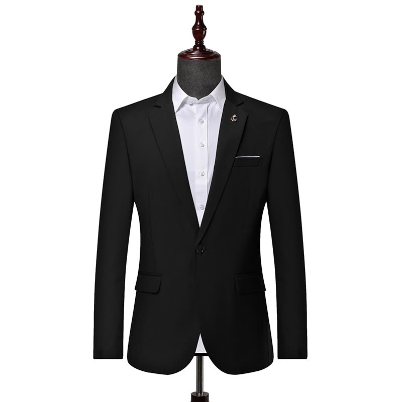 Herren schmal geschnittenes Abend-Sakko mit mattierter Reverskante, Ein-Knopf-Verschluss und atmungsaktivem Innenfutter Shop Nory