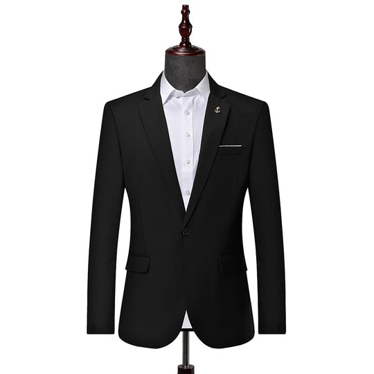 Herren schmal geschnittenes Abend-Sakko mit mattierter Reverskante, Ein-Knopf-Verschluss und atmungsaktivem Innenfutter Shop Nory