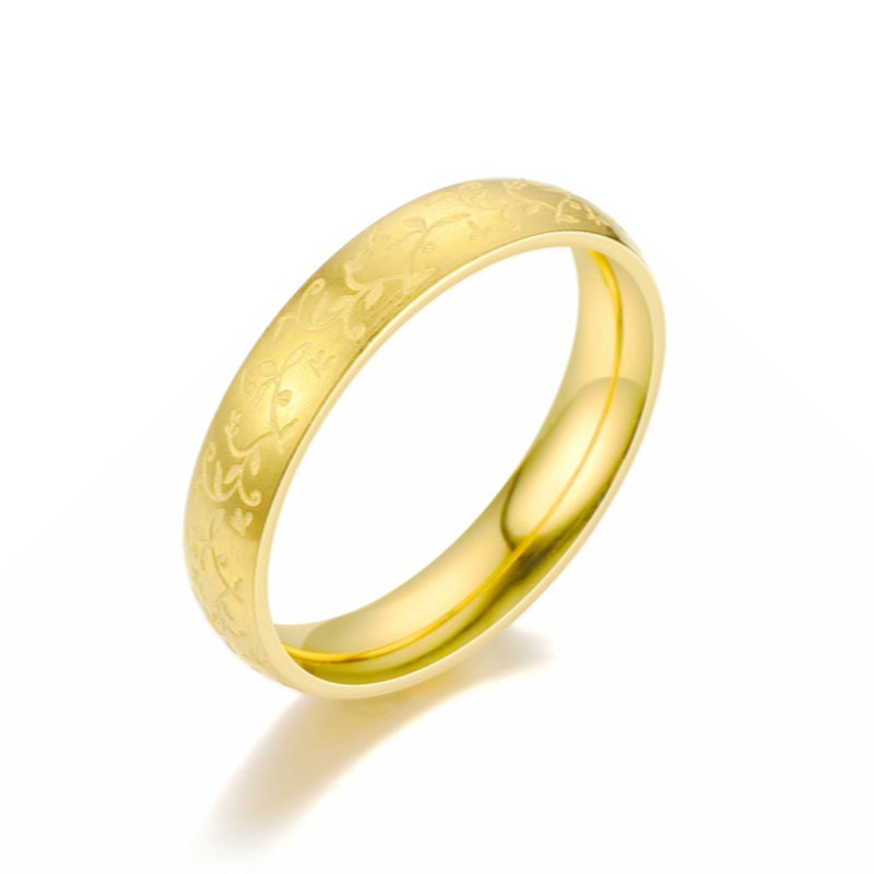 Herren Ring mit kunstvollem floralem Design und glänzender Edelstahloberfläche Shop Nory