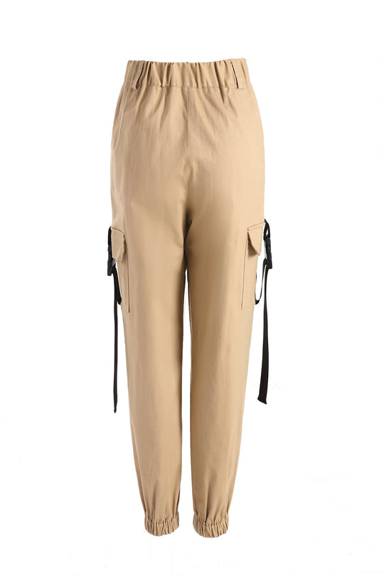 Damen Cargo-Hose mit elastischem Bund und praktischen Seitentaschen