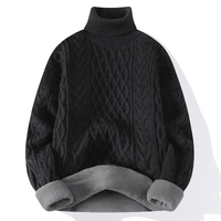 Schwarz, Hoher Kragen, Fleece