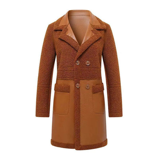 Wendbare Teddy-Jacke für Damen, mittellang