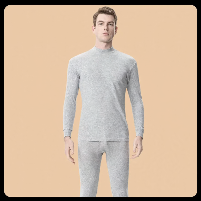 Baumwoll-Thermo-Unterwäsche-Set für Herren, 100% Baumwolle