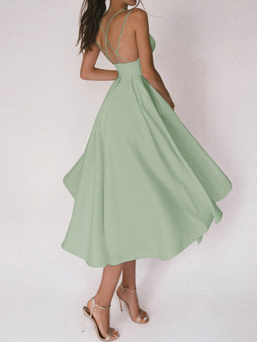 Grace Das Elegante Trägerkleid mit V-Ausschnitt
