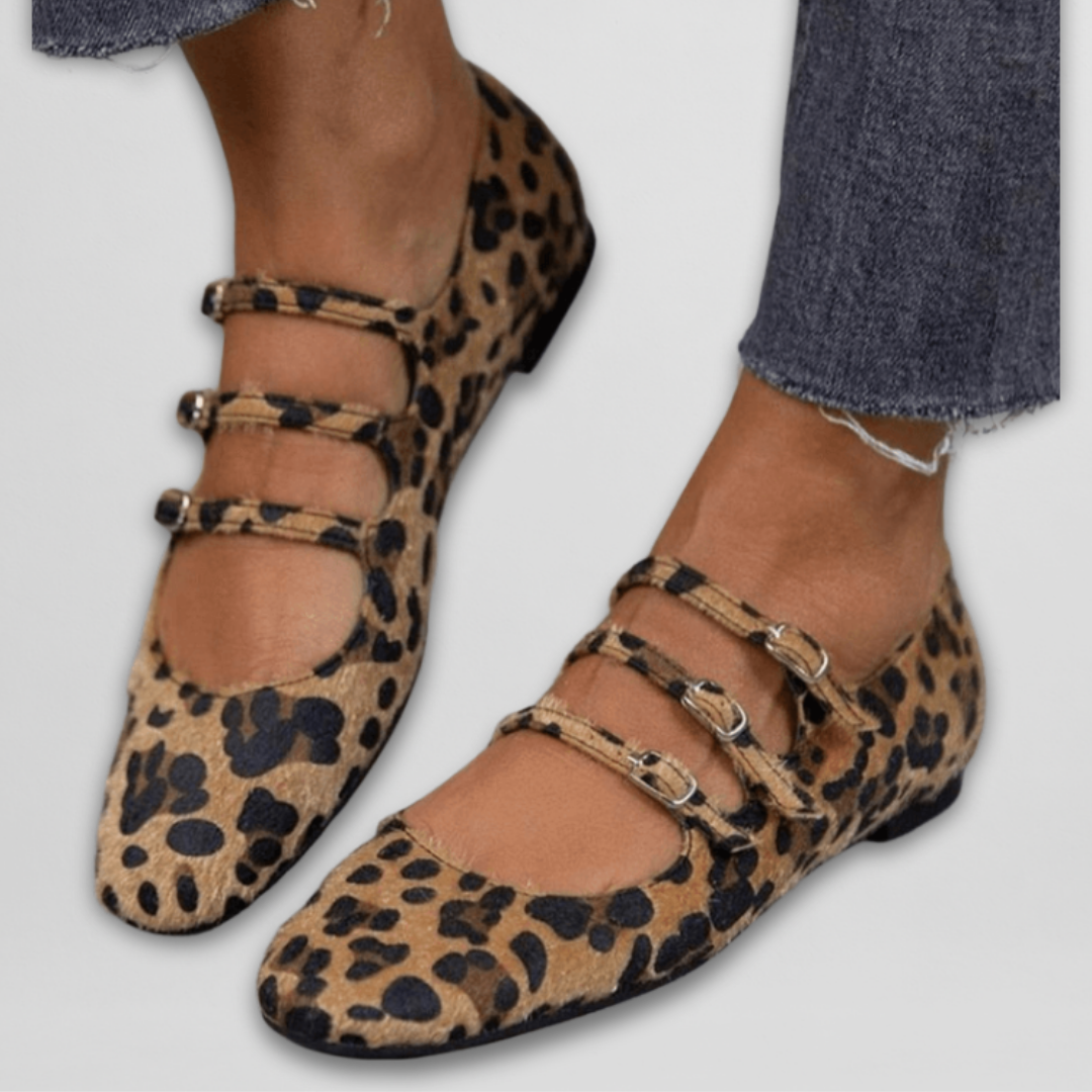 Leopard-Ballettschuhe