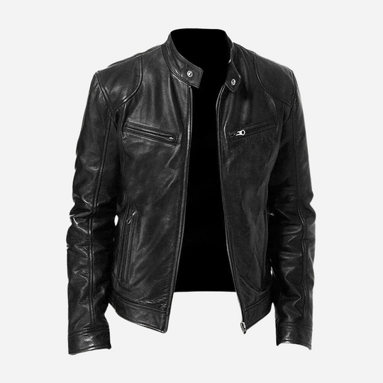 Stylische Moto-Lederjacke