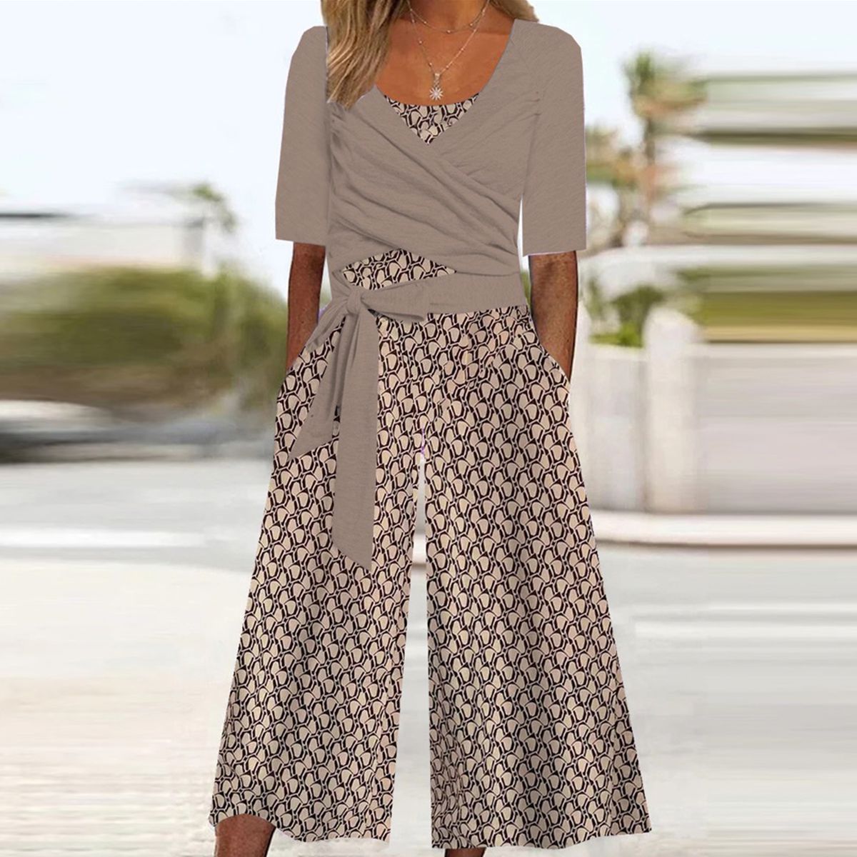 Jumpsuit mit Seitentaschen für Damen