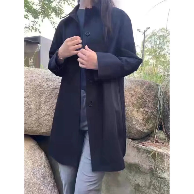 Stylischer Einreihiger Kurzer Trenchcoat für Damen