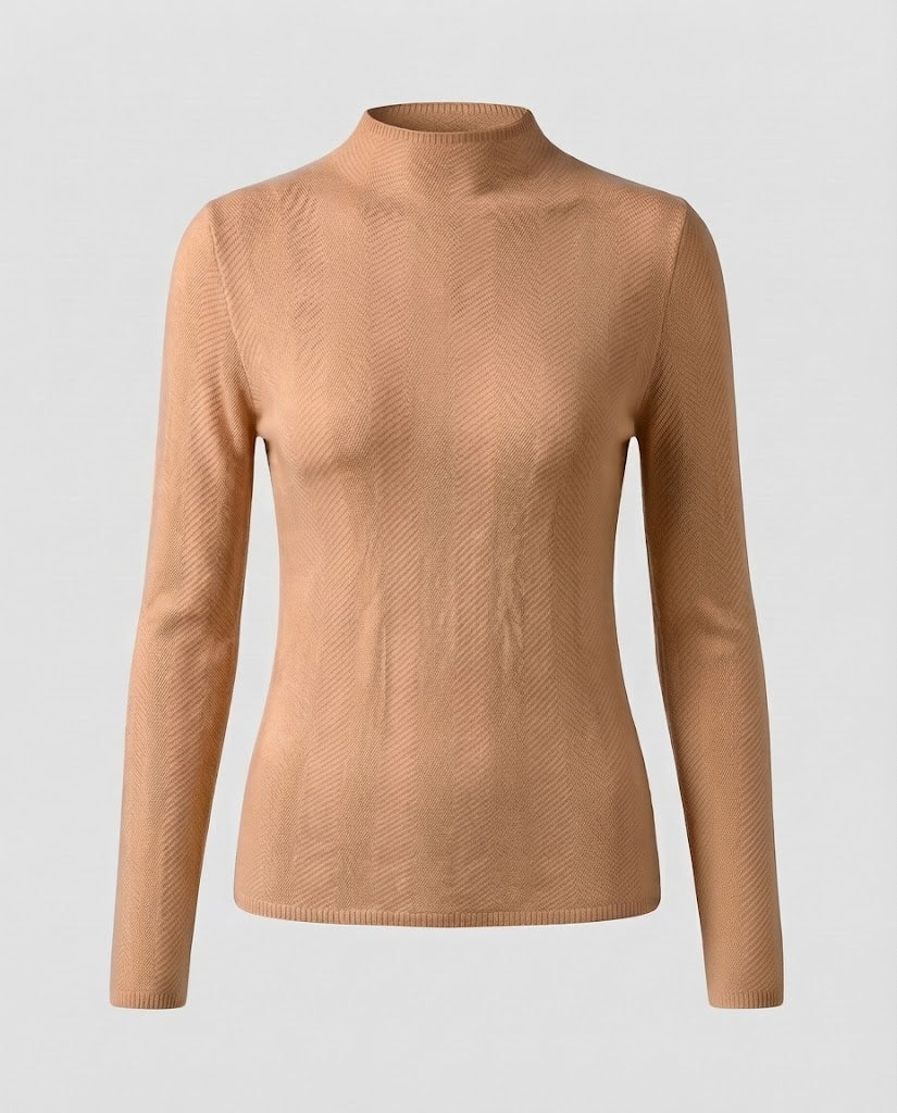 Damen Feiner Minimalistischer Stehkragenpullover aus anschmiegsamem Feinstrick Shop Nory