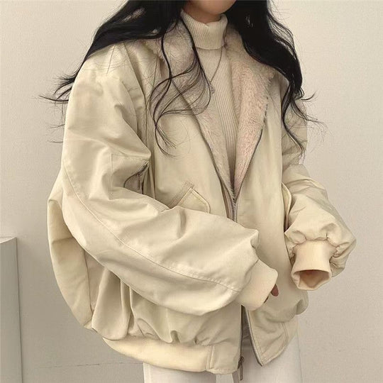 Wende-Steppjacke mit Lammfleece-Futter
